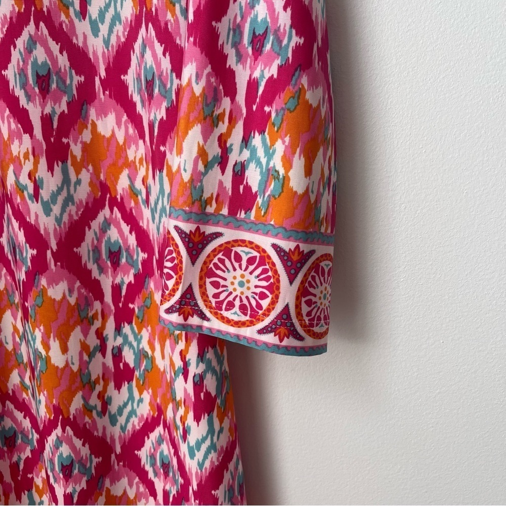 Summer Beach Tunic Style Dress Size Small in Pink and Orange - Picture 3 of 7
